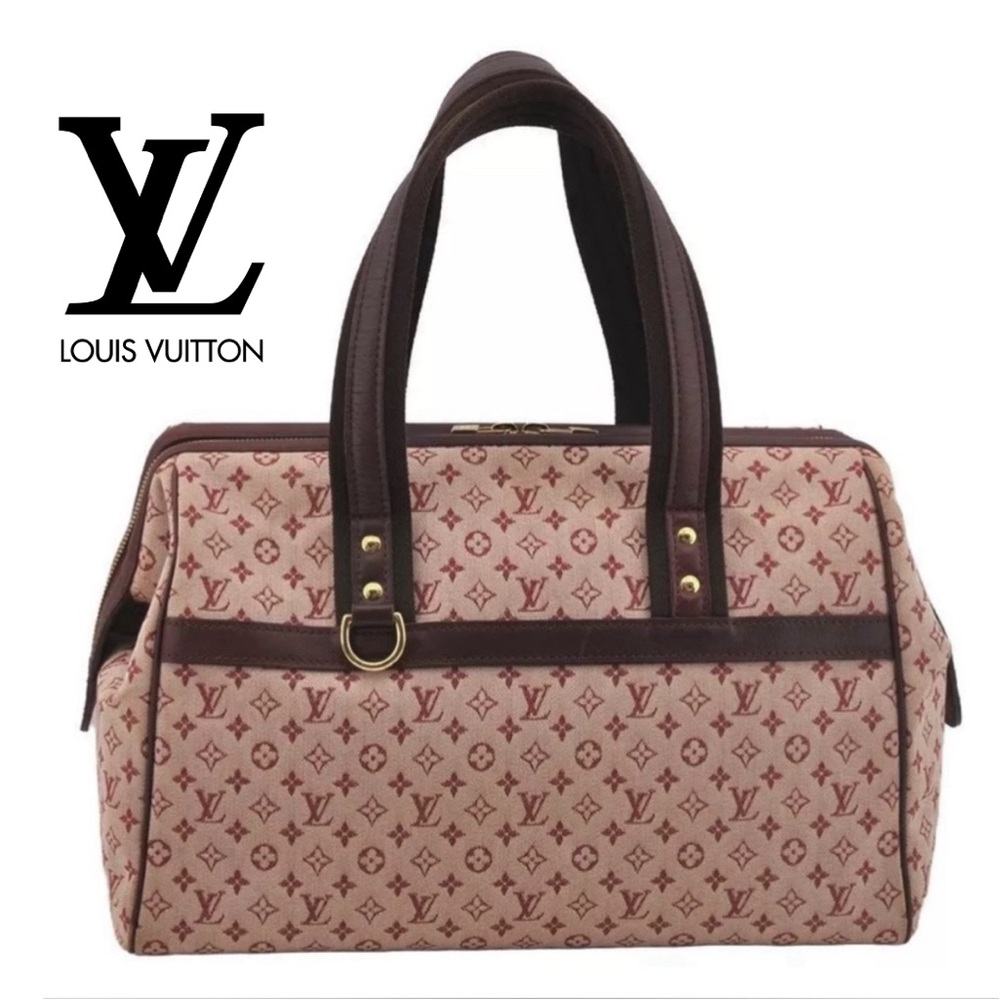 LOUIS VUITTON Monogram Mini Josephine GM Hand Bag Pink M92213 LV 8998I